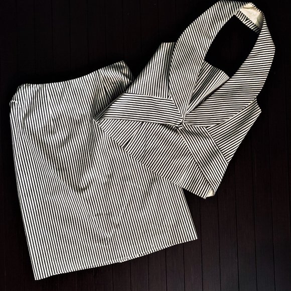 Etcetera • Tailored Striped Halter &Matching Skirt